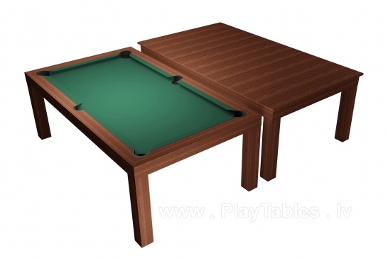 Pool Table / Dining Table, Mozart, 7 ft., mahogany