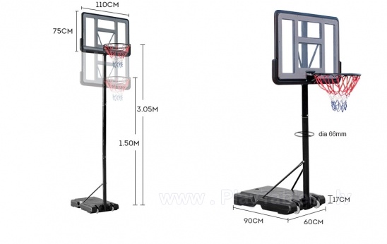 Mobilais basketbola statīvs B-Sport Madison