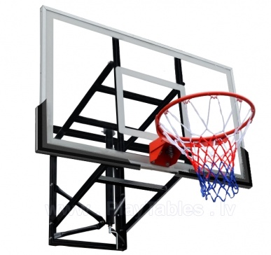 Basketbola vairogs ar grozu Bilaro Montana Class 136x80cm, 8mm rūdīts stikls