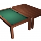 Pool Table / Dining Table, Mozart, 7 ft., mahogany