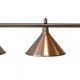 Billiard Lamp Elegance, bronze, 3 Bells, Ø 35 cm, 150 cm