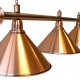 Billiard Lamp Elegance, bronze, 3 Bells, Ø 35 cm, 150 cm